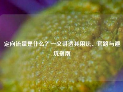 定向流量是什么？一文讲透其用法、套路与避坑指南