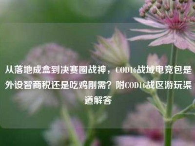 从落地成盒到决赛圈战神，COD16战域电竞包是外设智商税还是吃鸡刚需？附COD16战区游玩渠道解答