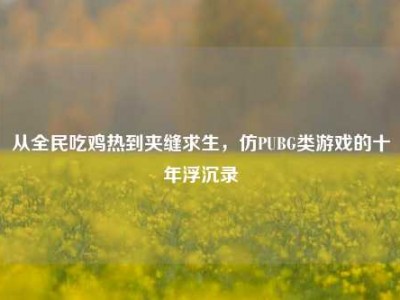 从全民吃鸡热到夹缝求生，仿PUBG类游戏的十年浮沉录