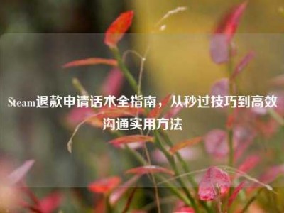 Steam退款申请话术全指南，从秒过技巧到高效沟通实用方法