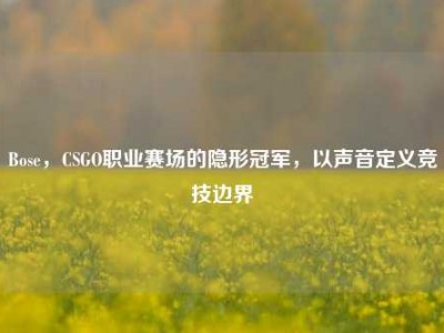 Bose，CSGO职业赛场的隐形冠军，以声音定义竞技边界