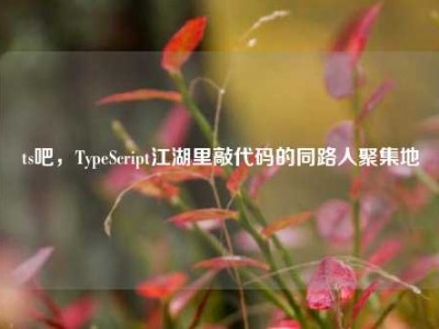 ts吧，TypeScript江湖里敲代码的同路人聚集地