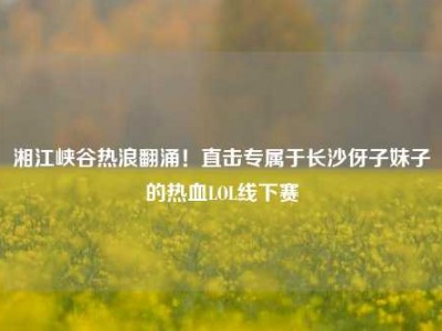 湘江峡谷热浪翻涌！直击专属于长沙伢子妹子的热血LOL线下赛