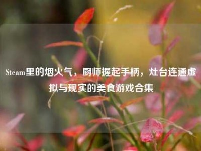 Steam里的烟火气，厨师握起手柄，灶台连通虚拟与现实的美食游戏合集