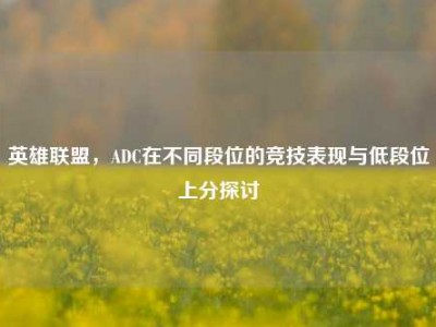 英雄联盟，ADC在不同段位的竞技表现与低段位上分探讨