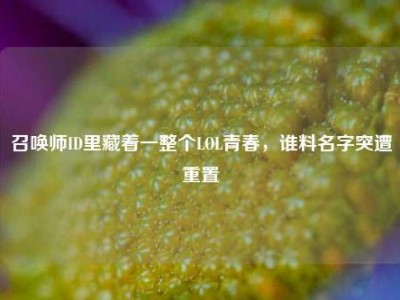 召唤师ID里藏着一整个LOL青春，谁料名字突遭重置