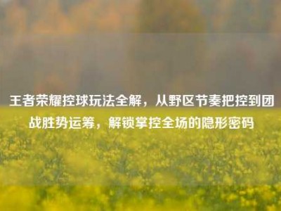 王者荣耀控球玩法全解，从野区节奏把控到团战胜势运筹，解锁掌控全场的隐形密码