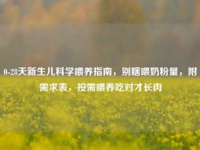 0-28天新生儿科学喂养指南，别瞎喂奶粉量，附需求表，按需喂养吃对才长肉