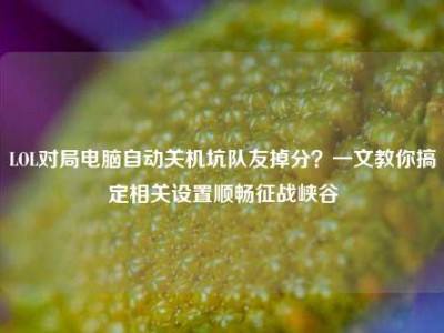 LOL对局电脑自动关机坑队友掉分？一文教你搞定相关设置顺畅征战峡谷