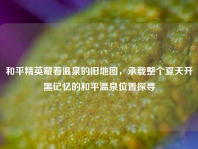 和平精英藏着温泉的旧地图，承载整个夏天开黑记忆的和平温泉位置探寻