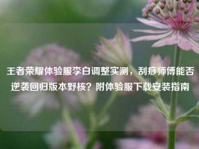王者荣耀体验服李白调整实测，刮痧师傅能否逆袭回归版本野核？附体验服下载安装指南