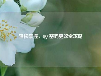 轻松掌握，QQ 密码更改全攻略