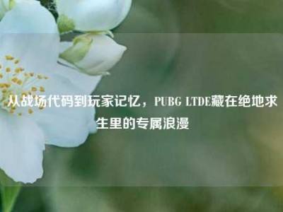 从战场代码到玩家记忆，PUBG LTDE藏在绝地求生里的专属浪漫