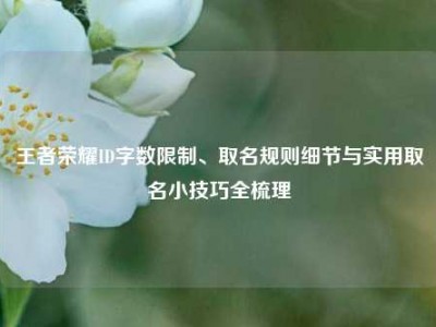王者荣耀ID字数限制、取名规则细节与实用取名小技巧全梳理