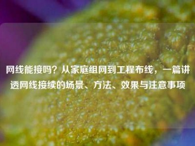 网线能接吗？从家庭组网到工程布线，一篇讲透网线接续的场景、方法、效果与注意事项