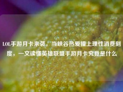 LOL手游月卡来袭，当峡谷热爱撞上理性消费刻度，一文读懂英雄联盟手游月卡究竟是什么