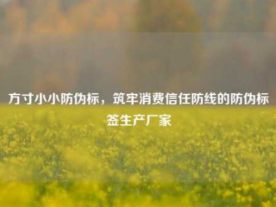 方寸小小防伪标，筑牢消费信任防线的防伪标签生产厂家