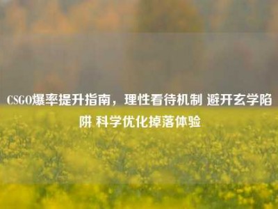 CSGO爆率提升指南，理性看待机制 避开玄学陷阱 科学优化掉落体验