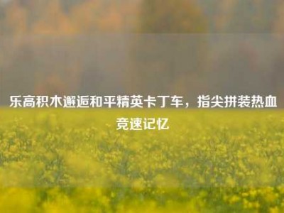乐高积木邂逅和平精英卡丁车，指尖拼装热血竞速记忆
