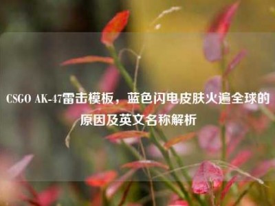 CSGO AK-47雷击模板，蓝色闪电皮肤火遍全球的原因及英文名称解析
