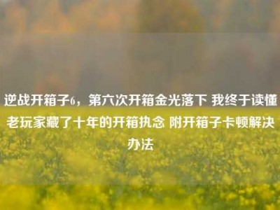 逆战开箱子6，第六次开箱金光落下 我终于读懂老玩家藏了十年的开箱执念 附开箱子卡顿解决办法