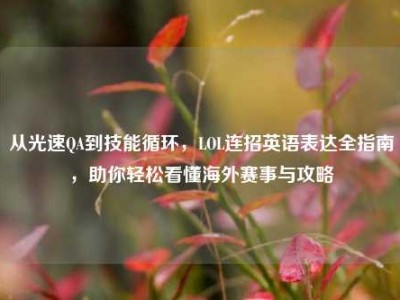 从光速QA到技能循环，LOL连招英语表达全指南，助你轻松看懂海外赛事与攻略