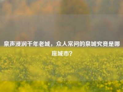 泉声浸润千年老城，众人常问的泉城究竟是哪座城市？