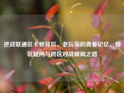 逆战联通区卡顿背后，老玩家的青春记忆、转区疑问与跨区对战破局之路