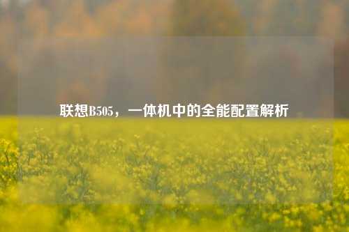 联想B505，一体机中的全能配置解析