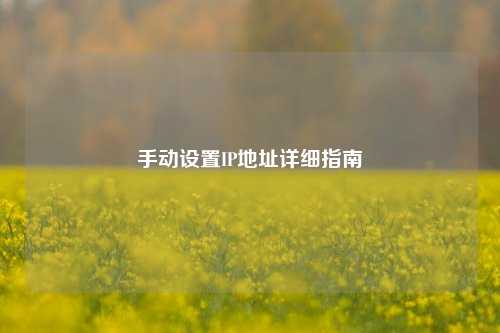 手动设置IP地址详细指南