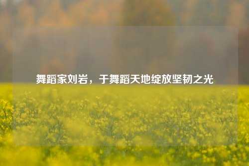 舞蹈家刘岩,于舞蹈天地绽放坚韧之光