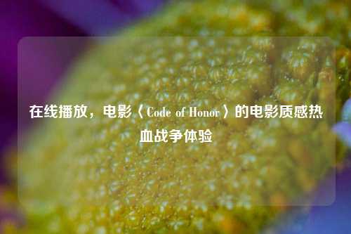 在线播放,电影〈Code of Honor〉的电影质感热血战争体验