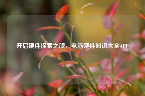 开启硬件探索之旅，电脑硬件知识大全APP