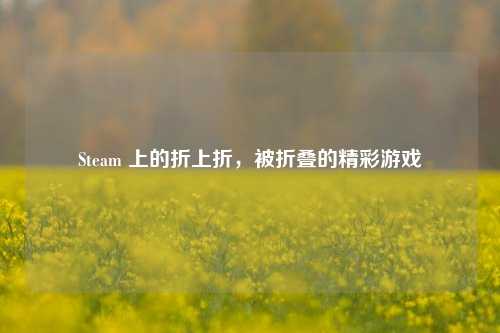 Steam 上的折上折,被折叠的精彩游戏