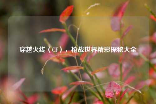 穿越火线（CF），枪战世界精彩探秘大全