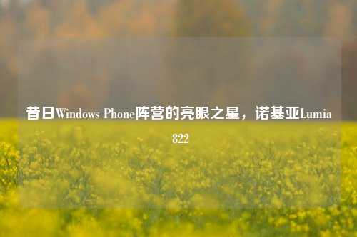昔日Windows Phone阵营的亮眼之星,诺基亚Lumia 822