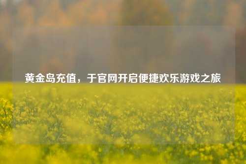 黄金岛充值，于官网开启便捷欢乐游戏之旅