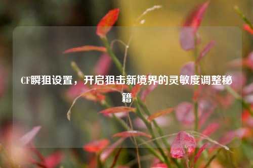 CF瞬狙设置,开启狙击新境界的灵敏度调整秘籍
