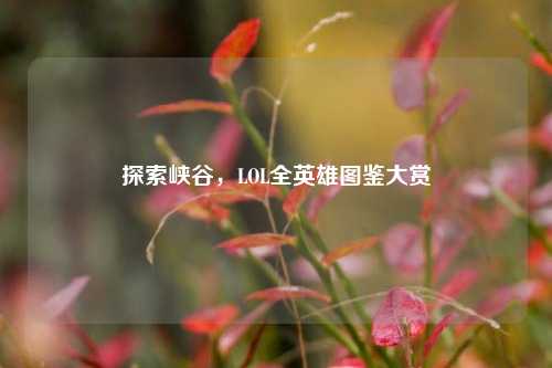 探索峡谷，LOL全英雄图鉴大赏