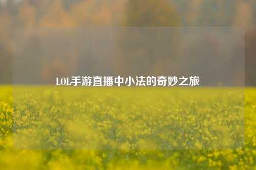 LOL手游直播中小法的奇妙之旅