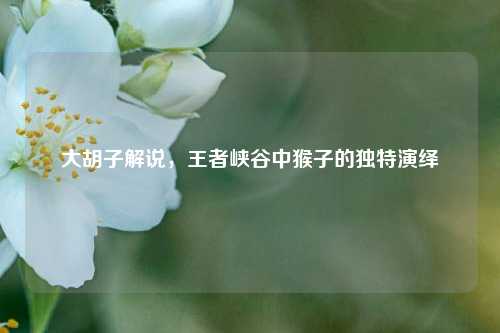 大胡子解说，王者峡谷中猴子的独特演绎