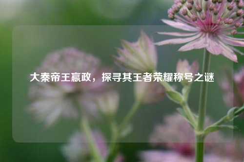 大秦帝王嬴政,探寻其王者荣耀称号之谜