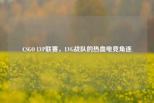 CSGO LVP联赛,LVG战队的热血电竞角逐