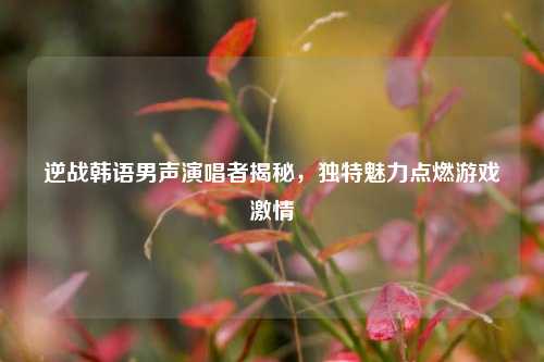 逆战韩语男声演唱者揭秘,独特魅力点燃游戏激情
