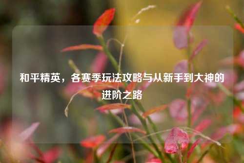 和平精英,各赛季玩法攻略与从新手到大神的进阶之路