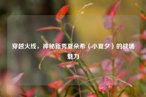 穿越火线，神秘新秀夏朵希（小夏夕）的战场魅力