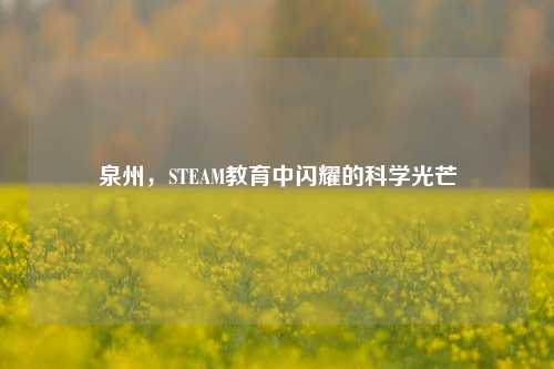 泉州,STEAM教育中闪耀的科学光芒