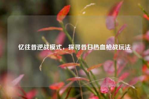 忆往昔逆战模式,探寻昔日热血枪战玩法