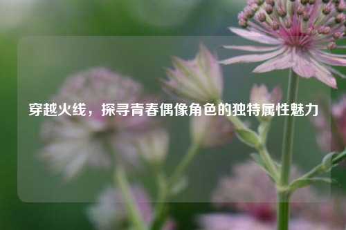 穿越火线，探寻青春偶像角色的独特属性魅力