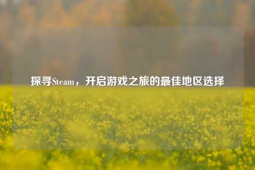 探寻Steam,开启游戏之旅的最佳地区选择